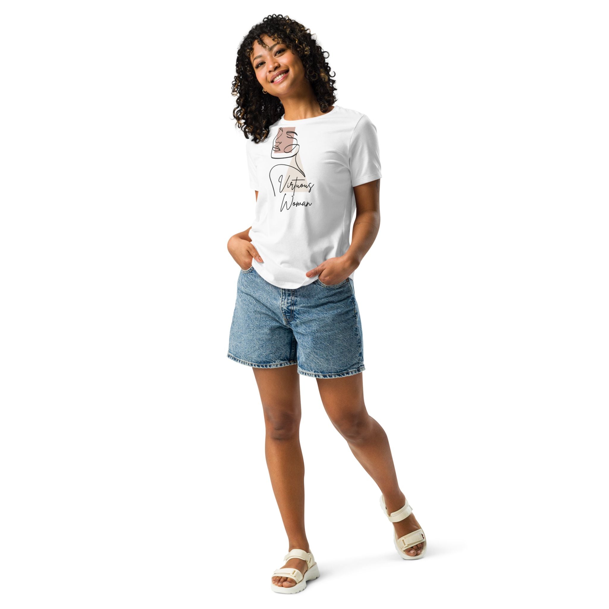 Virtuous Woman – White Relaxed T-Shirt