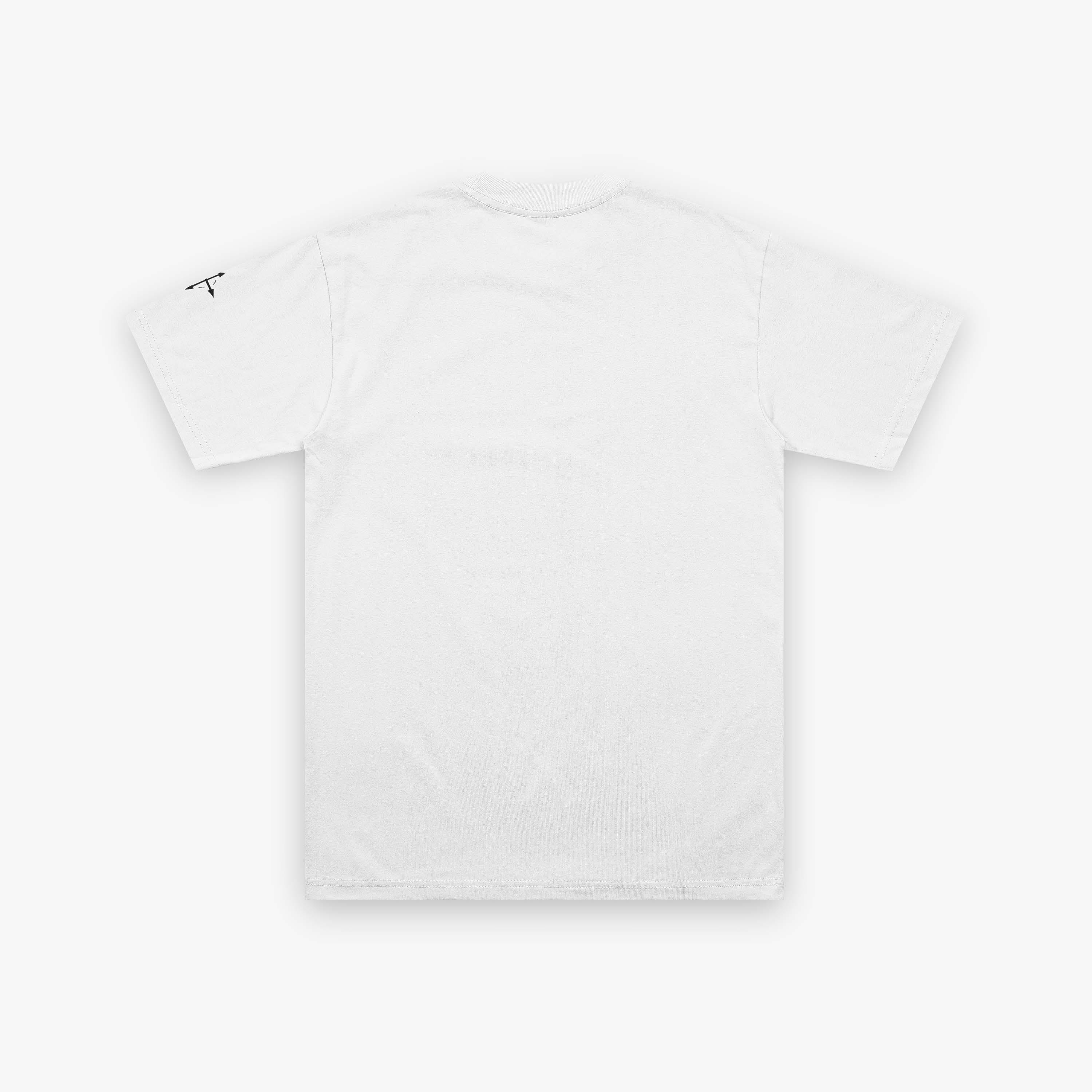 Back view of Saints Worldwide white Christian t-shirt