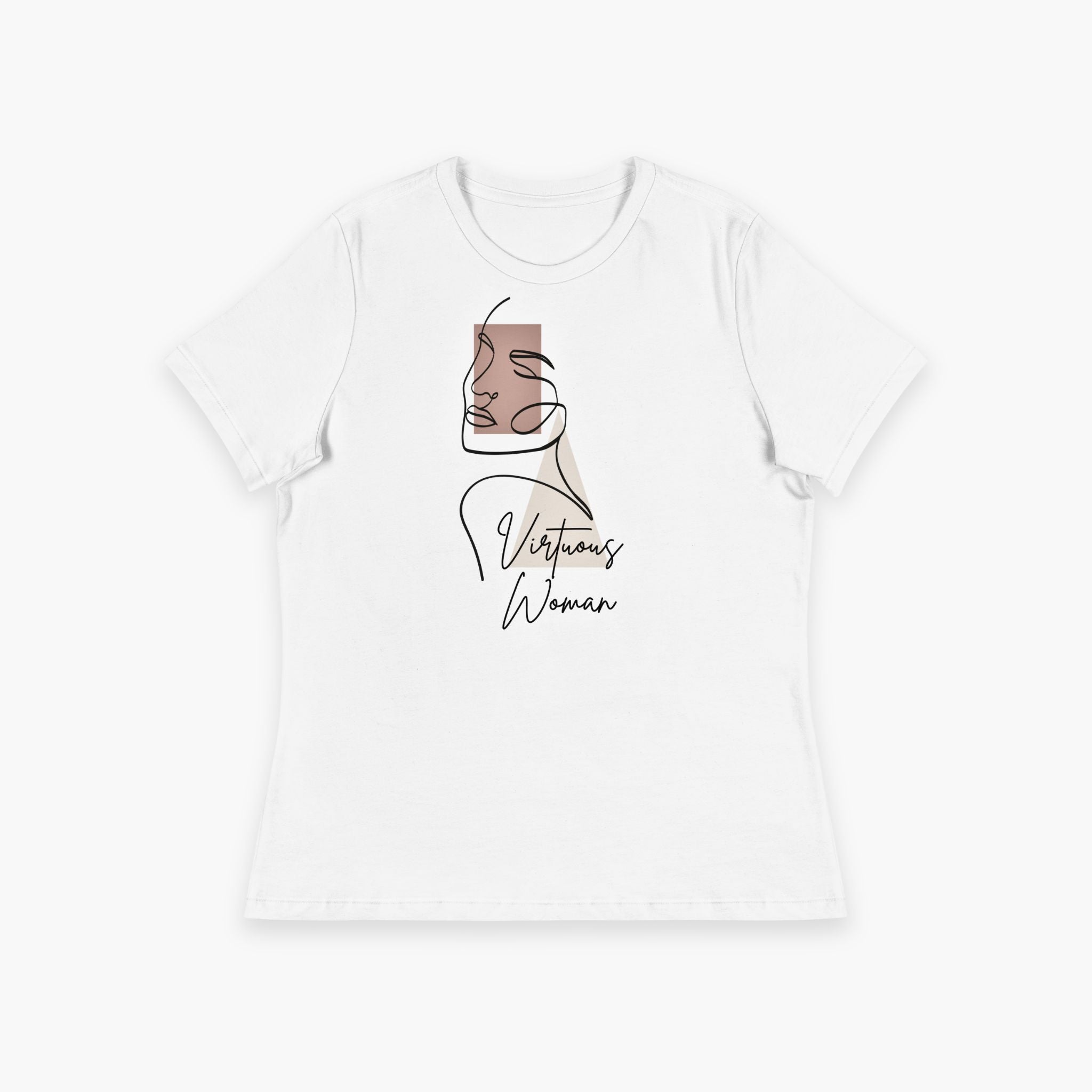 Virtuous Woman White Relaxed T-Shirt Front